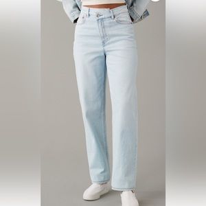 American Eagle Strigid High Waist Crossover Baggy Straight Jean